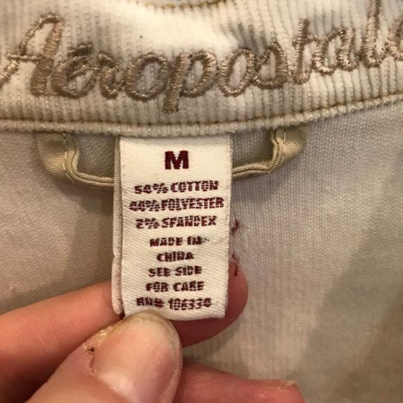 Aeropostale Cropped Corduroy Jacket Beige Size M - Picture 5 of 7